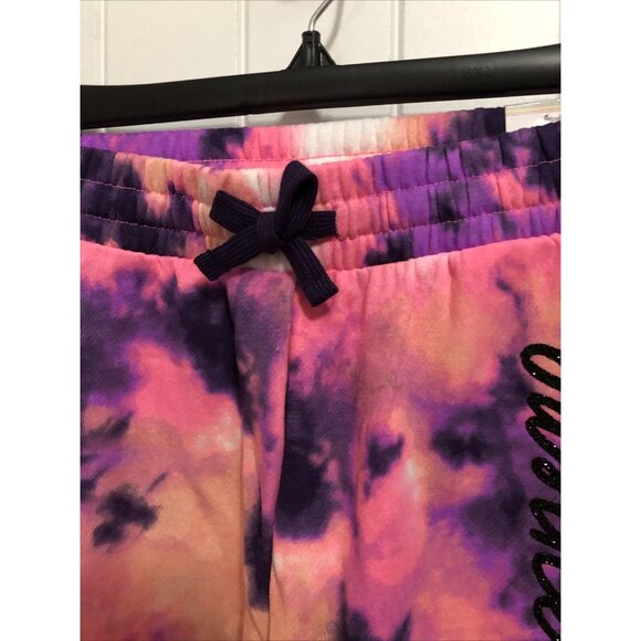 Justice Girls Tie Dye Joggers Sweatpants Sz Large 12/14 Pink Purple - Picture 3 of 6